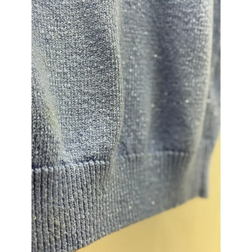 Banana Republic women S short sleeve blue preppy cottagecore sweater